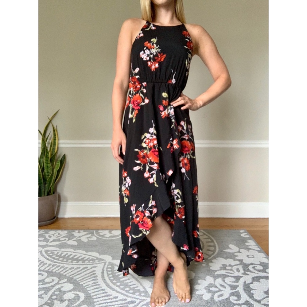 AQUA Floral Maxi Dress